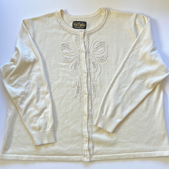 Vintage Bob Mackie Wearable Art Cardigan - Picture 1 of 8